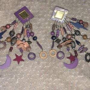 Colorful Beaded Dangle Earrings